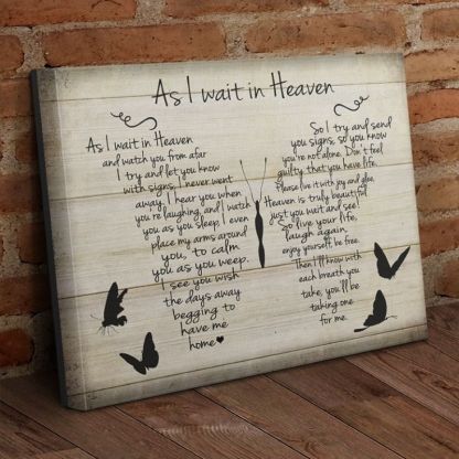As I Wait in Heaven - D366 - Gallery Wrapped Canvas Prints