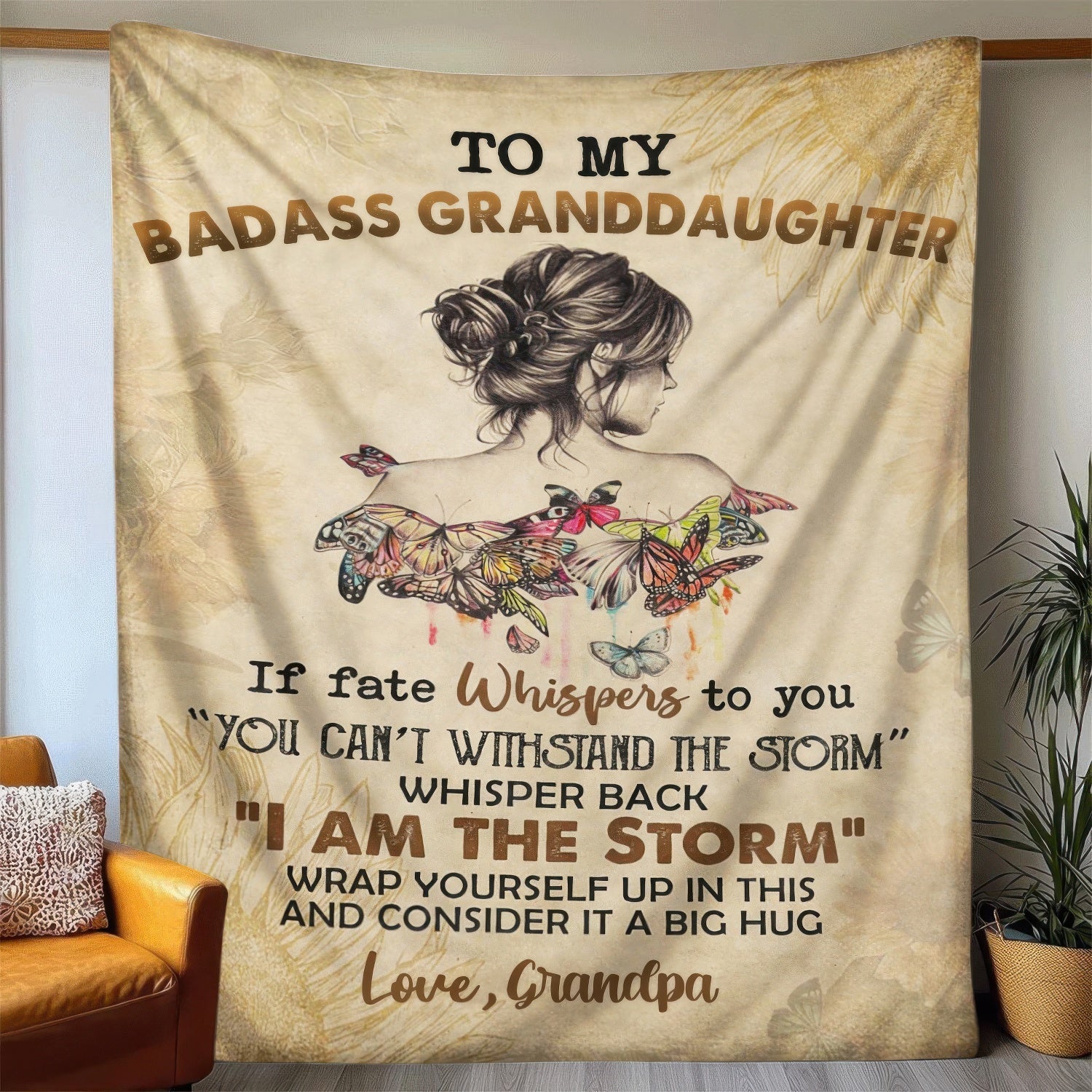 To My Granddaughter - A945 - Premium Blanket