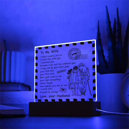 To My Wife - D348 -  LED Acrylic Plaque