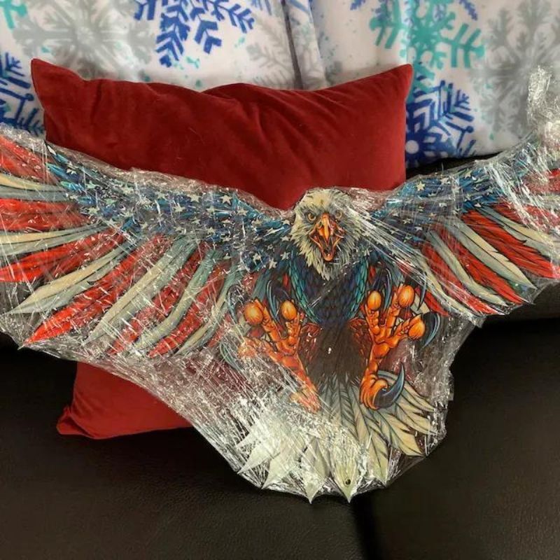 Bald Eagle with Flag Wings