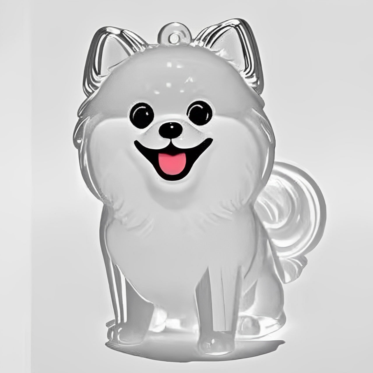Pomeranian Hair Collector Keychain Charm Memorial Storage Box HC006