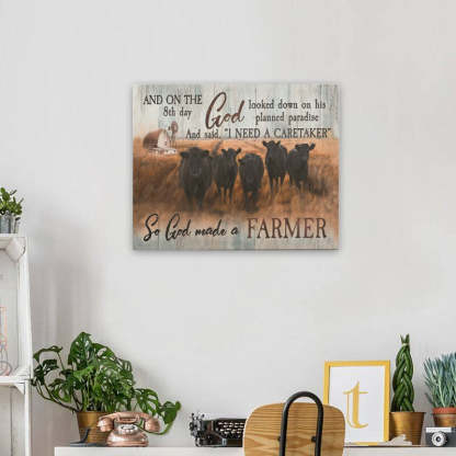 God Made a Farmer - D364 - Gallery Wrapped Canvas Prints