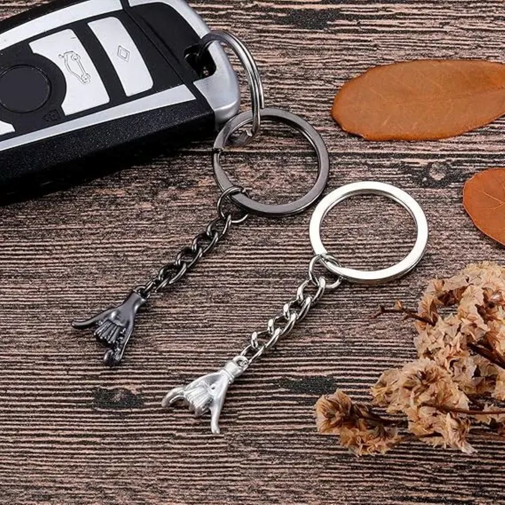 2pcs Pinky Promise Keychains - Matching Gifts for Him, Her, Best Friend or Family