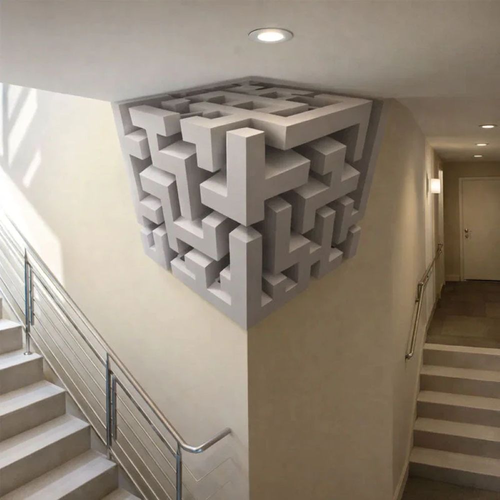 3D Optical Illusion Corner Wall Decal