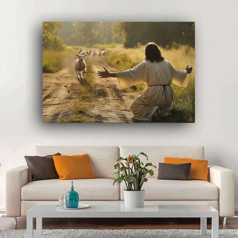 My Sheep Hear My Voice - D369 - Gallery Wrapped Canvas Prints