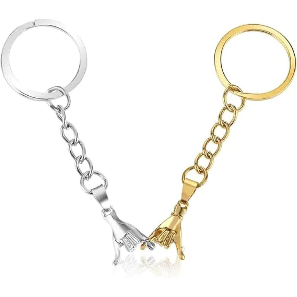 2pcs Pinky Promise Keychains - Matching Gifts for Him, Her, Best Friend or Family