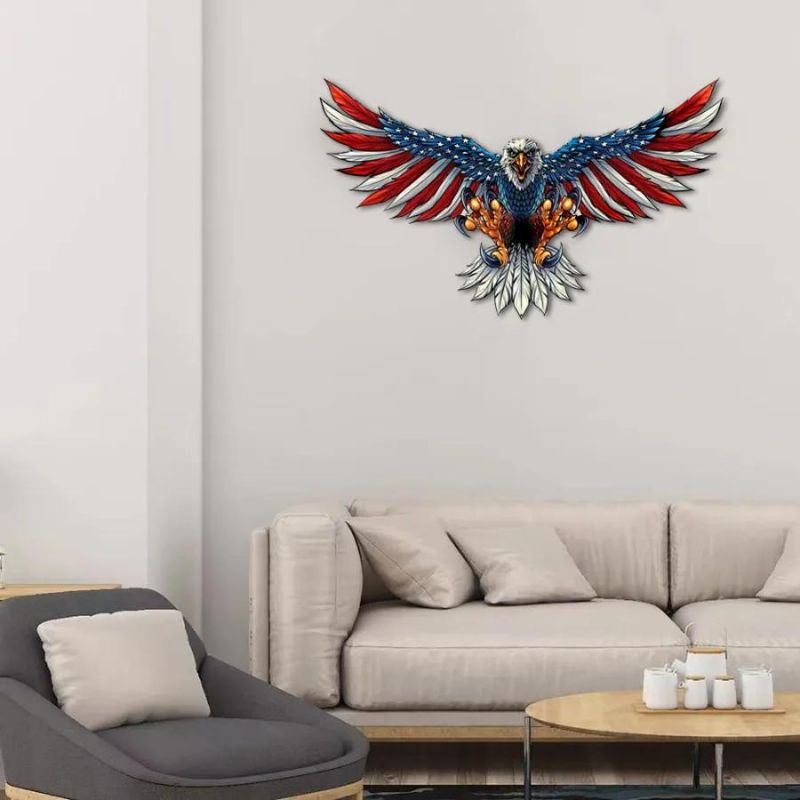 Bald Eagle with Flag Wings