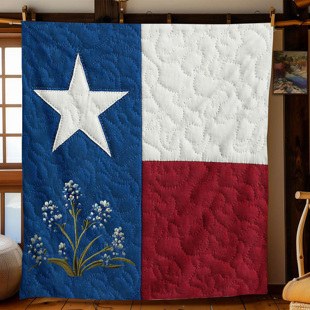 Texas Bluebonnet Blanket - C028 - Premium Blanket