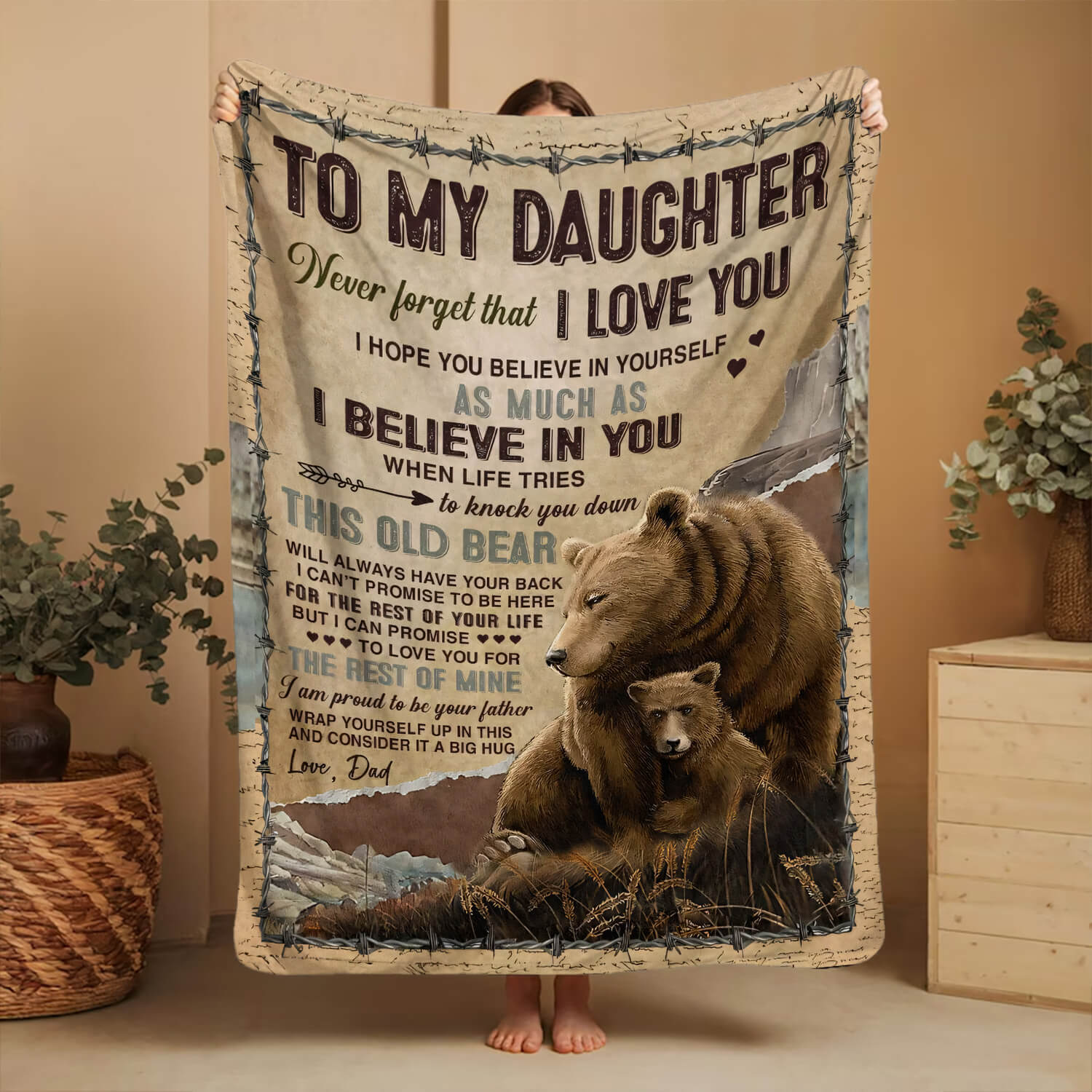 I Believe In You - A932 - Brown Bear Premium Blanket