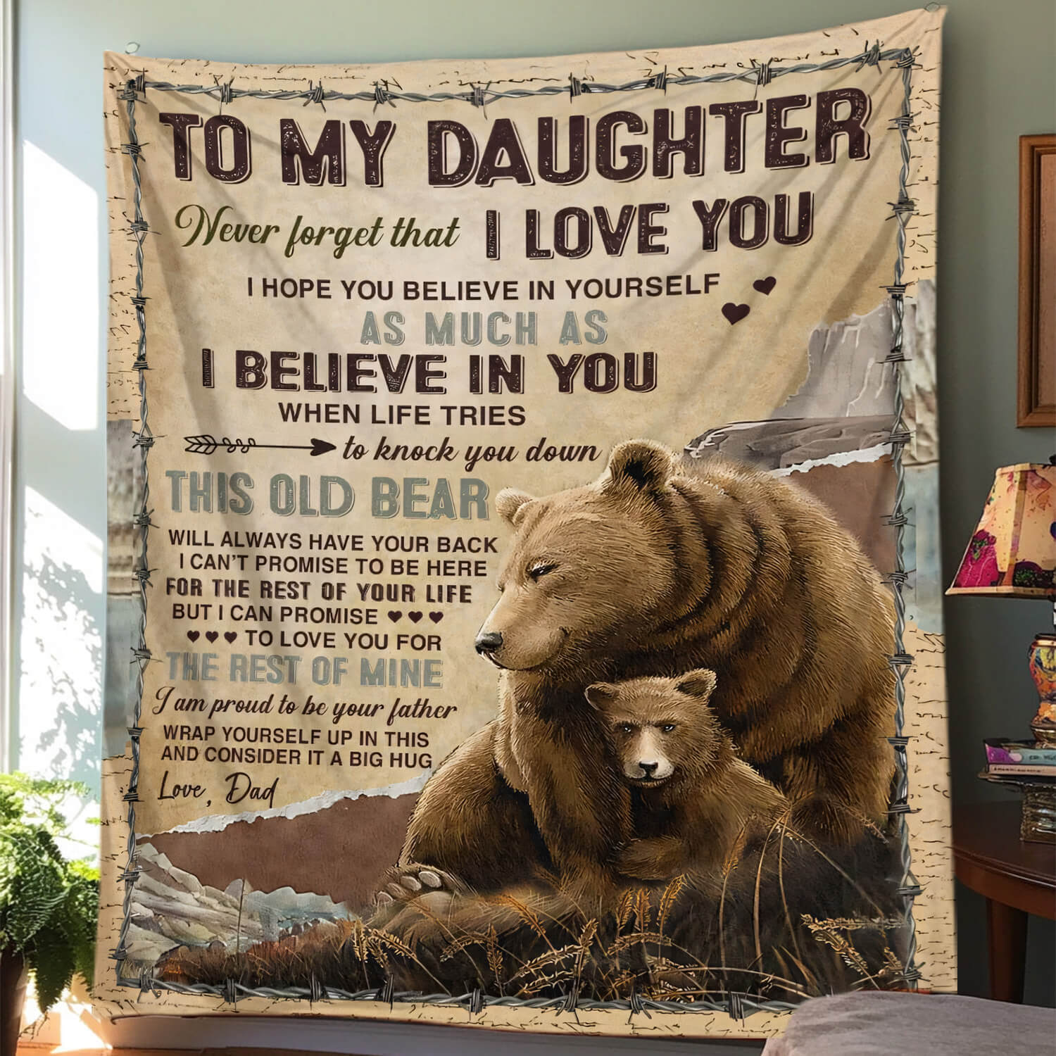 I Believe In You - A932 - Brown Bear Premium Blanket