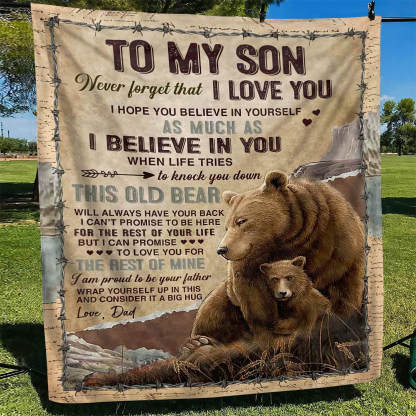 I Believe In You - A932 - Brown Bear Premium Blanket