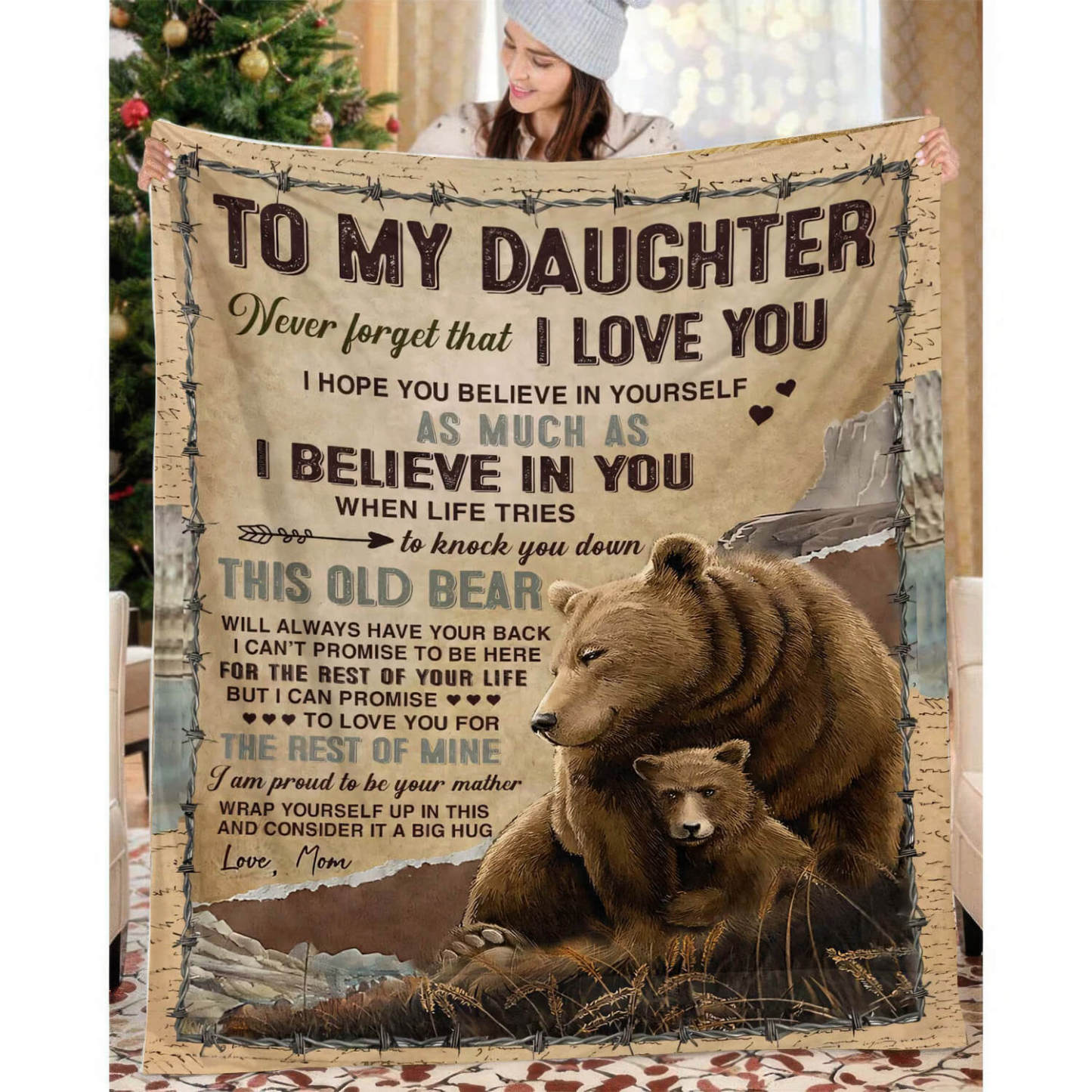 I Believe In You - A932 - Brown Bear Premium Blanket