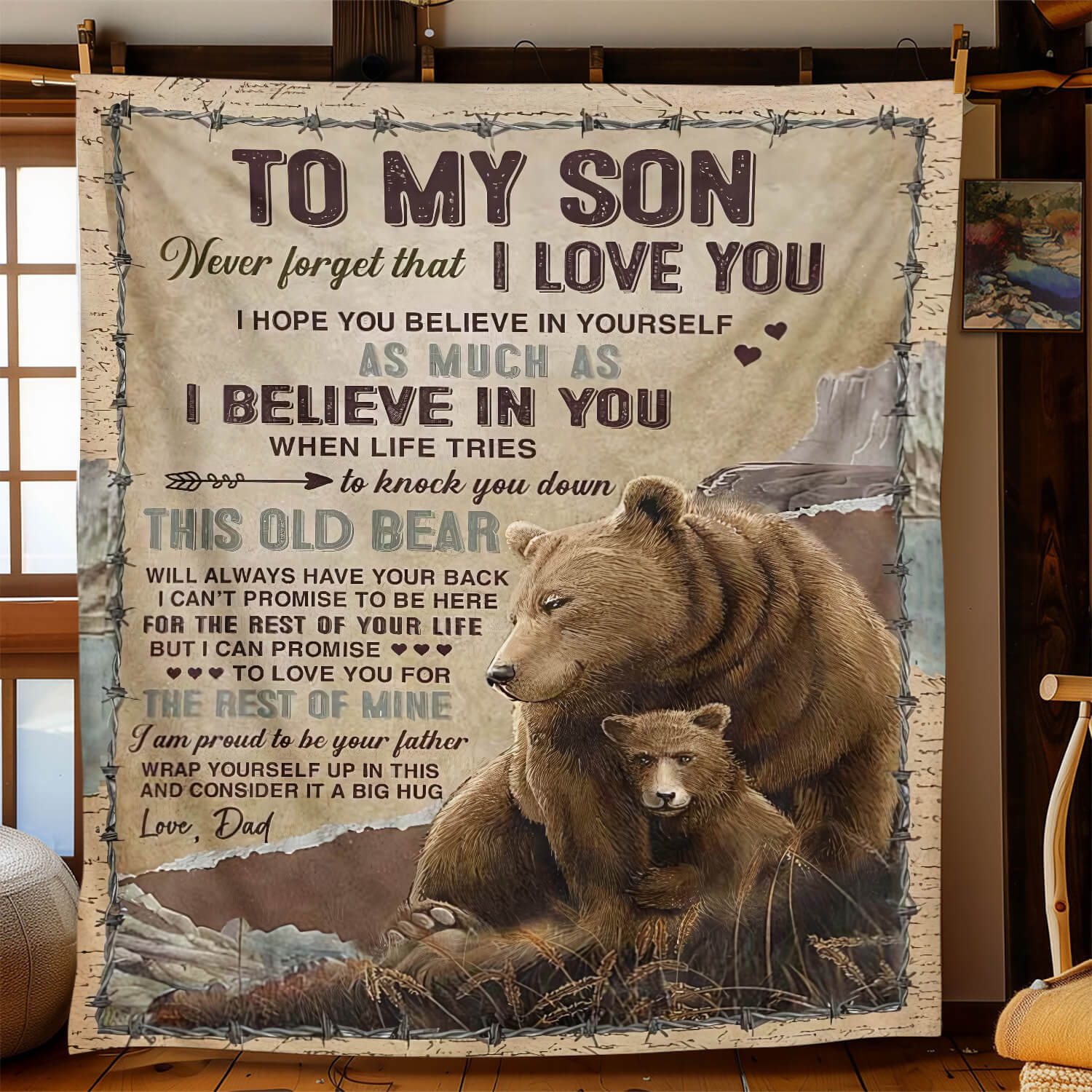 I Believe In You - A932 - Brown Bear Premium Blanket