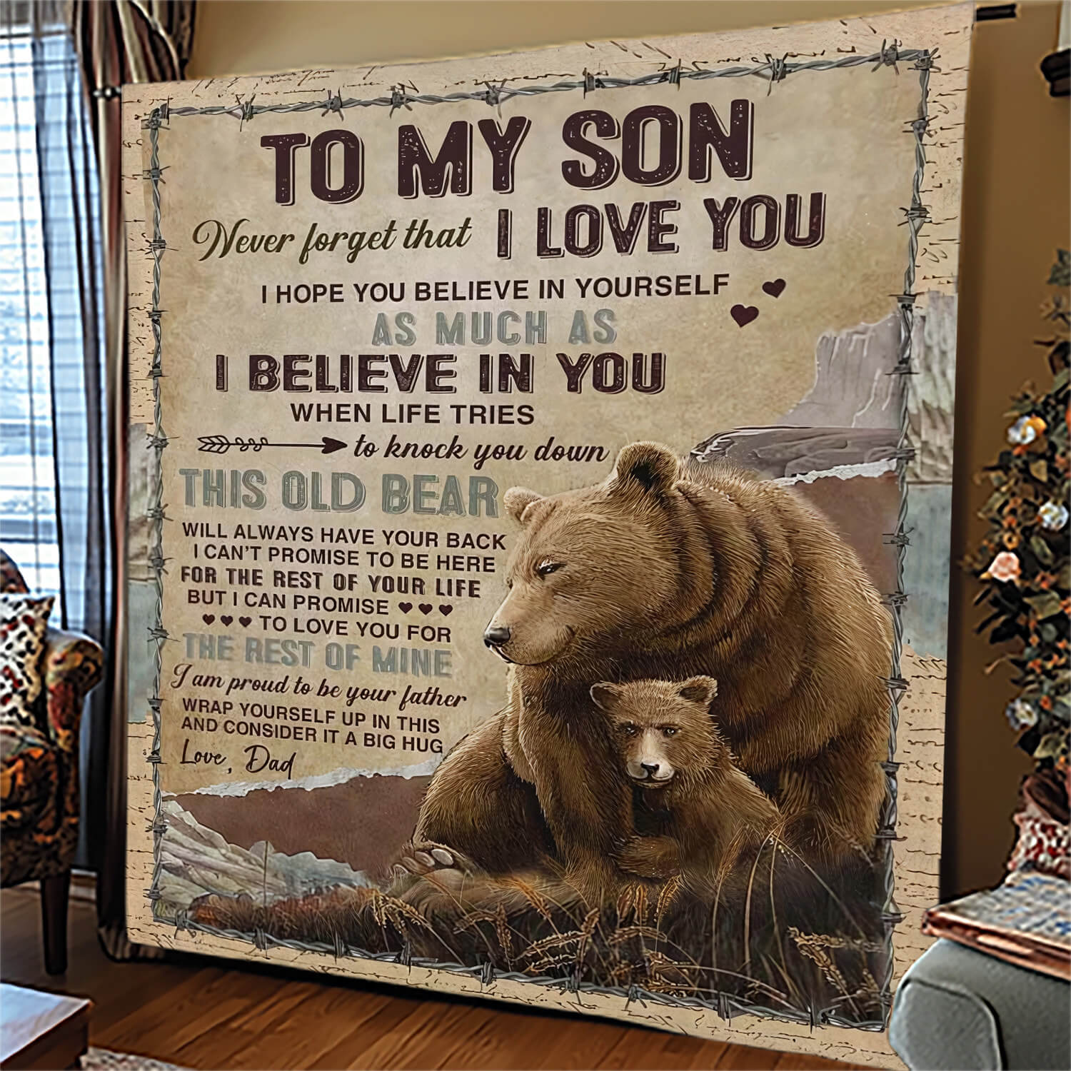 I Believe In You - A932 - Brown Bear Premium Blanket