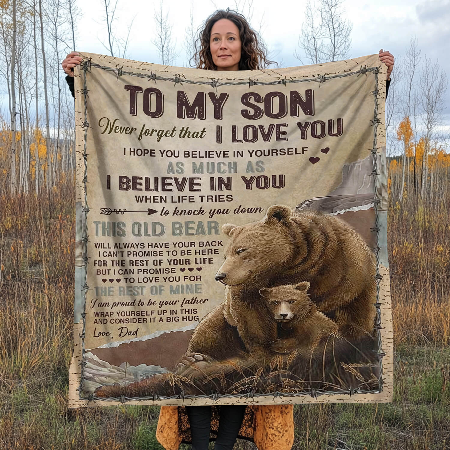 I Believe In You - A932 - Brown Bear Premium Blanket