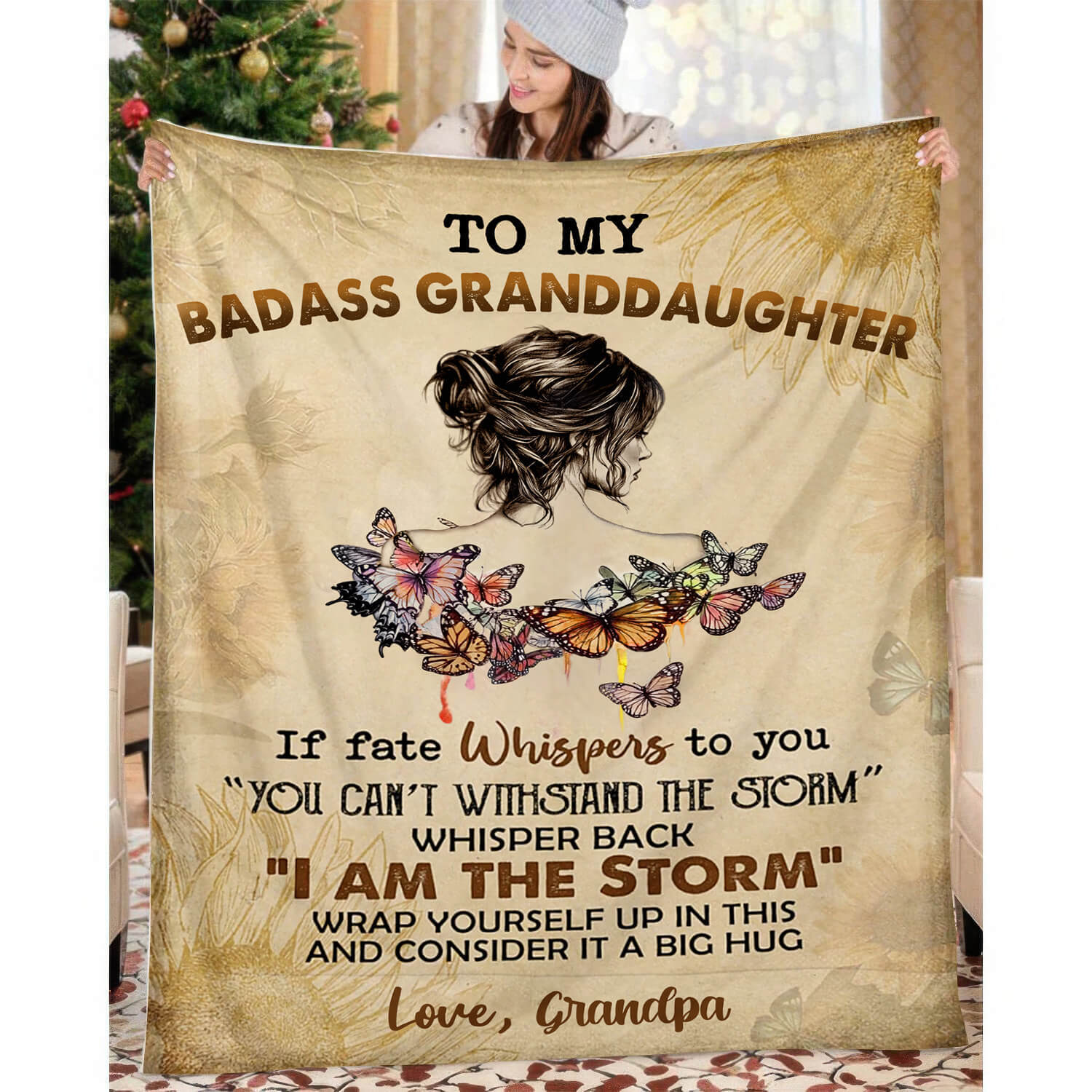 To My Daughter/Granddaughter - A945 - Premium Blanket