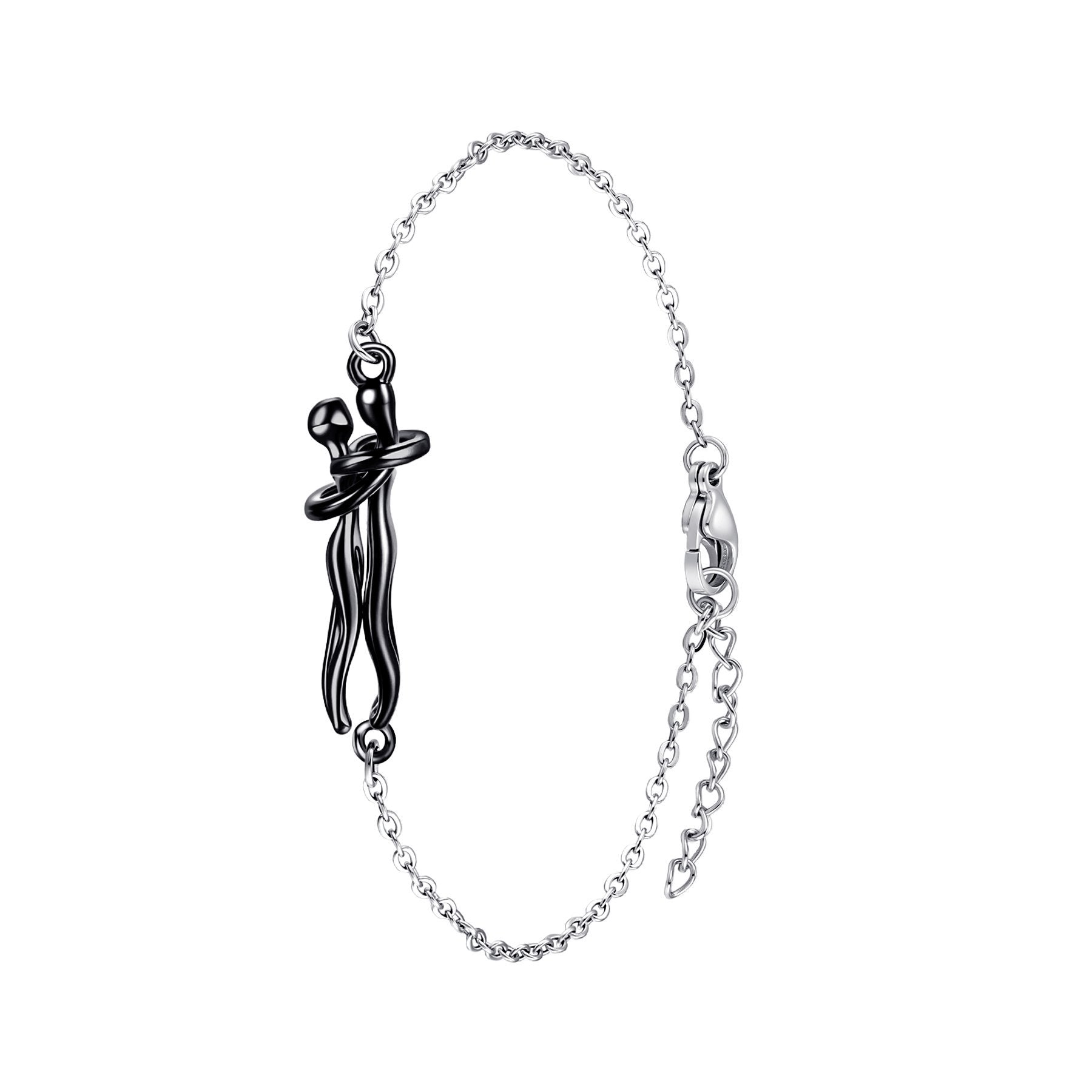 Eternal Embrace – Timeless Hug Couple Necklace and Bracelet