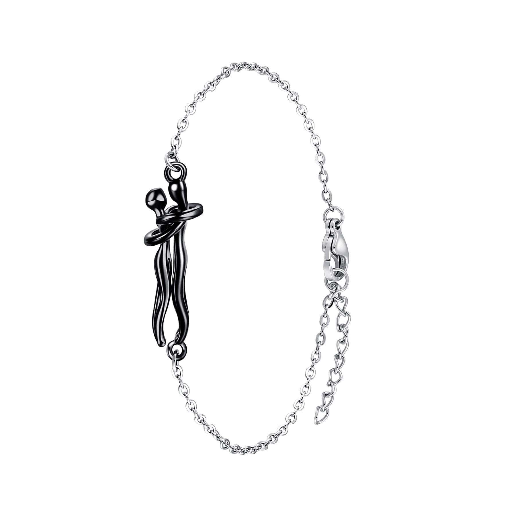 Eternal Embrace – Timeless Hug Couple Necklace and Bracelet