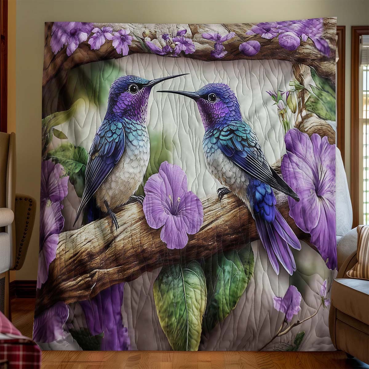 Amethyst Hummingbird Blanket - C025 - Premium Blanket