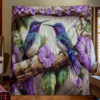 Amethyst Hummingbird Blanket - C025 - Premium Blanket