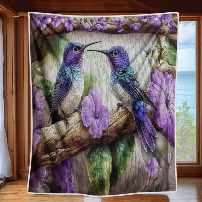 Amethyst Hummingbird Blanket - C025 - Premium Blanket