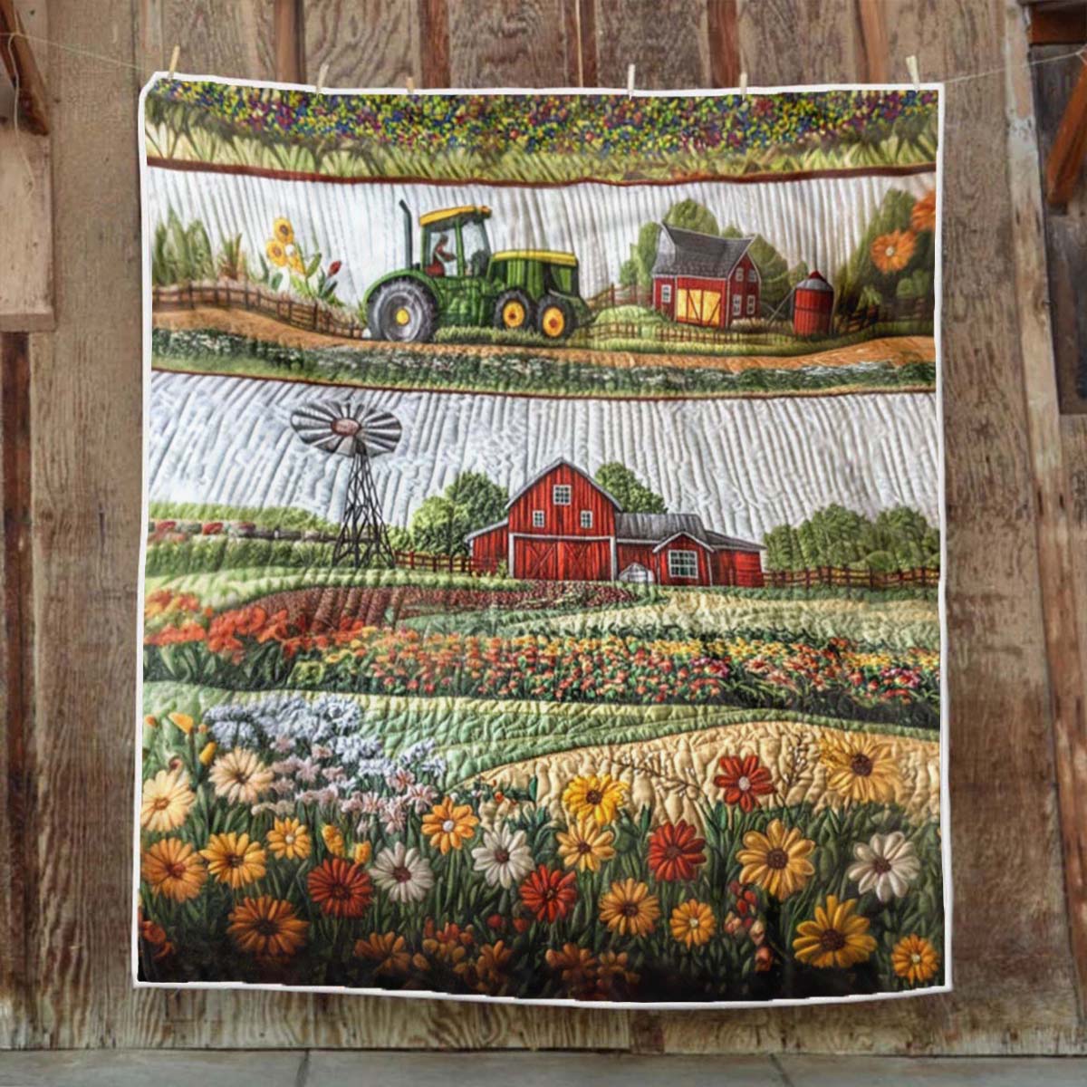 Barnyard Blossom Blanket - C027 - Premium Blanket