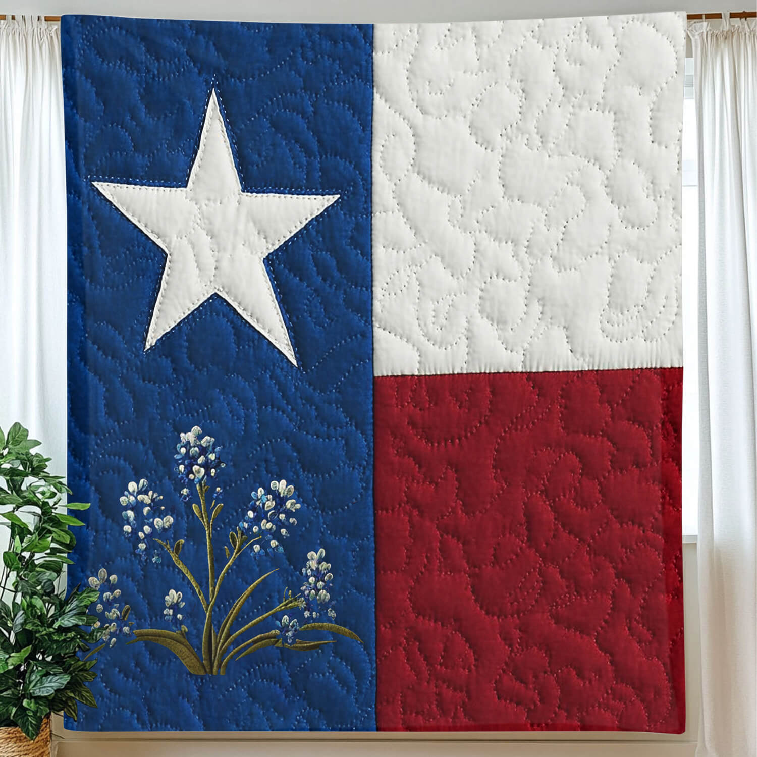 Texas Bluebonnet Blanket - C028 - Premium Blanket