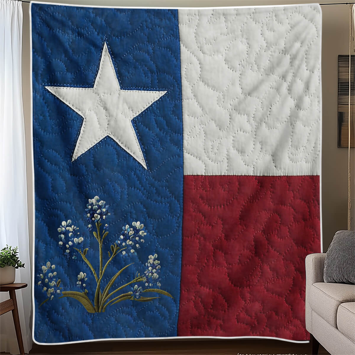 Texas Bluebonnet Blanket - C028 - Premium Blanket