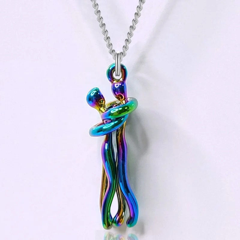 Eternal Embrace – Timeless Hug Couple Necklace and Bracelet