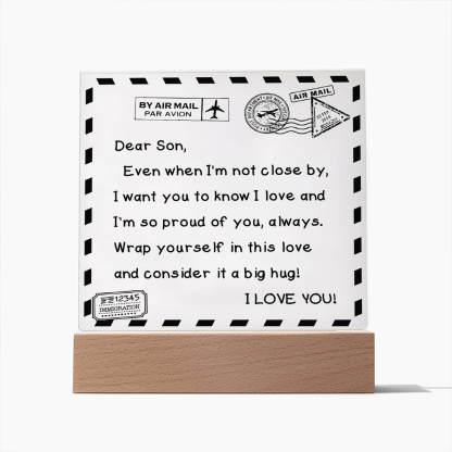 To My Son - I Love You - D351 -  LED Acrylic Plaque