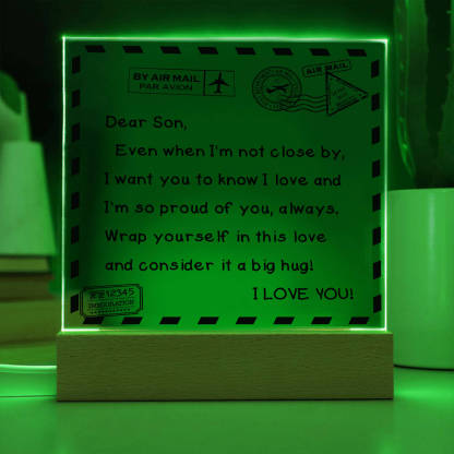 To My Son - I Love You - D351 -  LED Acrylic Plaque