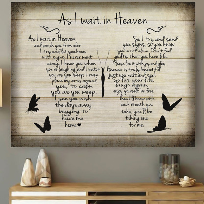 As I Wait in Heaven - D366 - Gallery Wrapped Canvas Prints