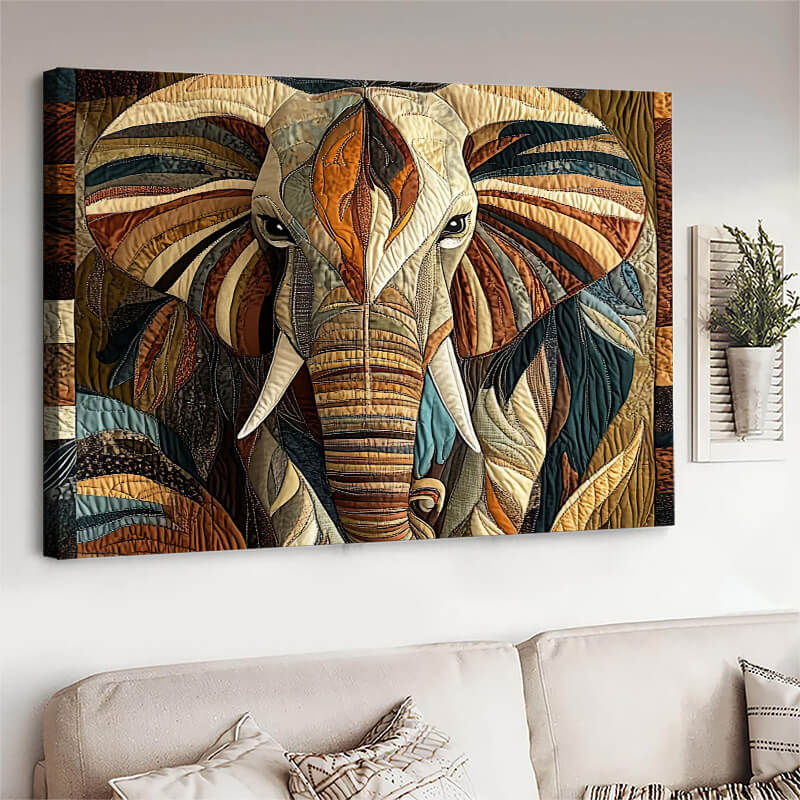 Midnight Wanderer Elephant - D383 - Gallery Wrapped Canvas Prints