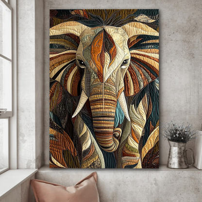 Midnight Wanderer Elephant - D383 - Gallery Wrapped Canvas Prints
