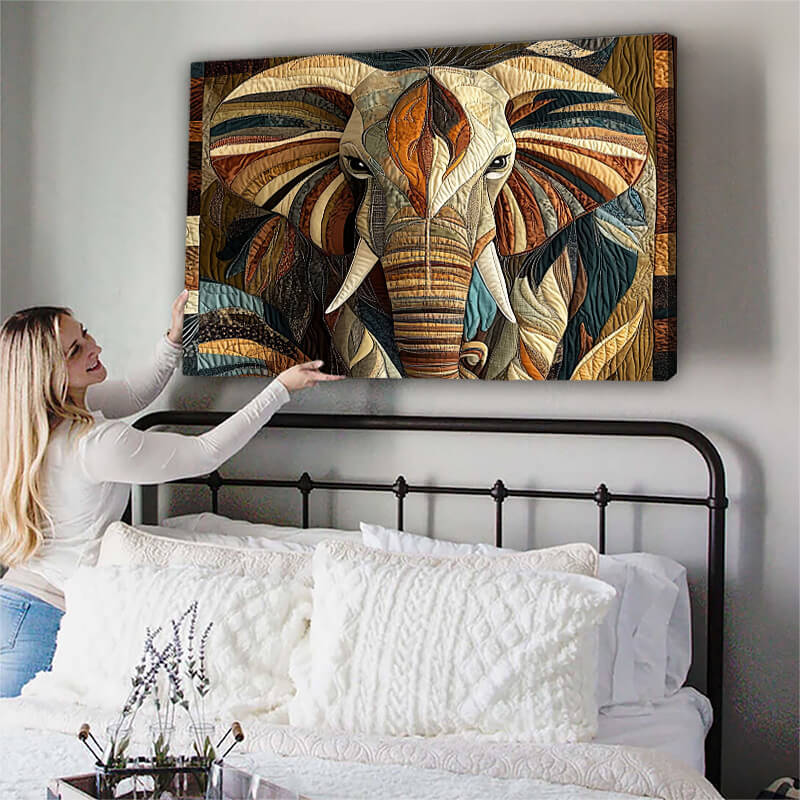 Midnight Wanderer Elephant - D383 - Gallery Wrapped Canvas Prints