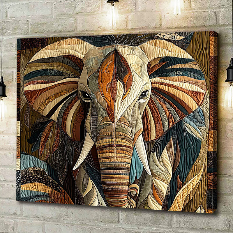 Midnight Wanderer Elephant - D383 - Gallery Wrapped Canvas Prints