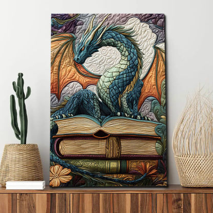 Twilight Guardian Dragon - D386 - Gallery Wrapped Canvas Prints