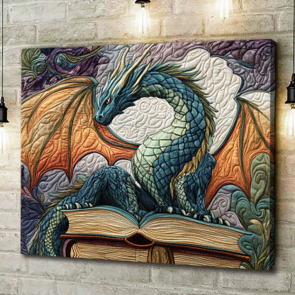 Twilight Guardian Dragon - D386 - Gallery Wrapped Canvas Prints