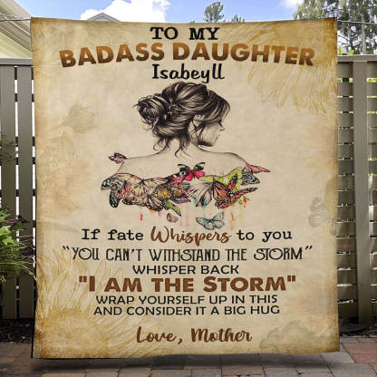 To My Daughter/Granddaughter - D393 - Personalized Custom Blanket