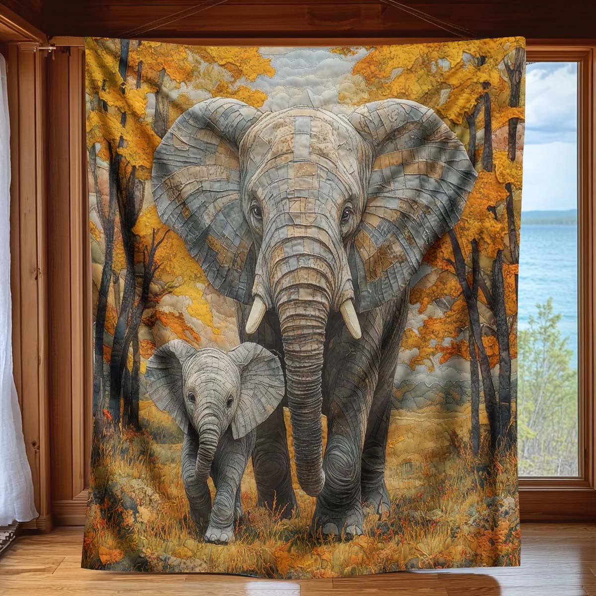Forest Elephant Blanket - J075 - Premium Blanket
