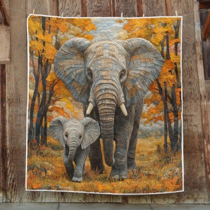 Forest Elephant Blanket - J075 - Premium Blanket
