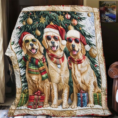 Christmas Golden Blanket - J083 - Premium Blanket