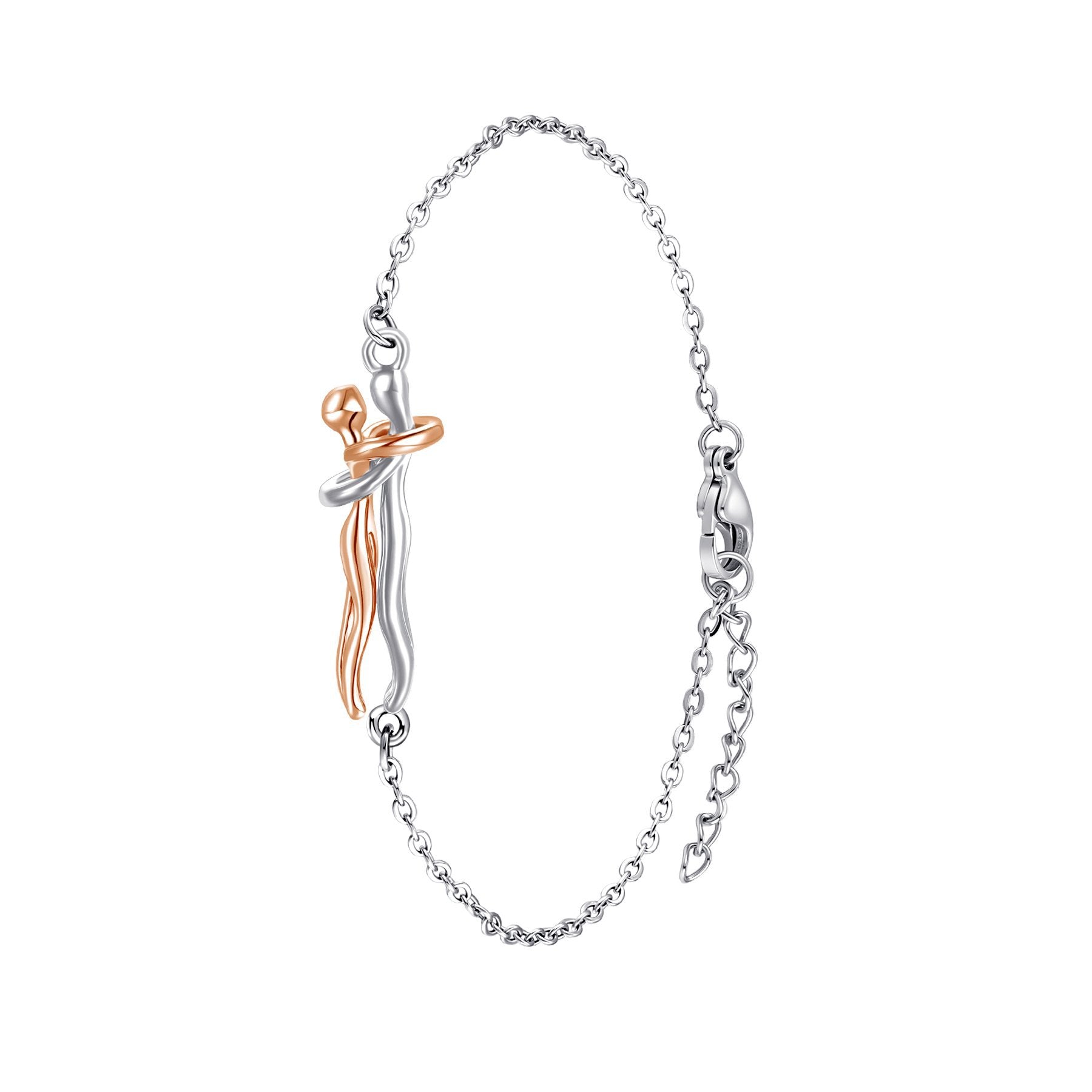 Eternal Embrace – Timeless Hug Couple Necklace and Bracelet