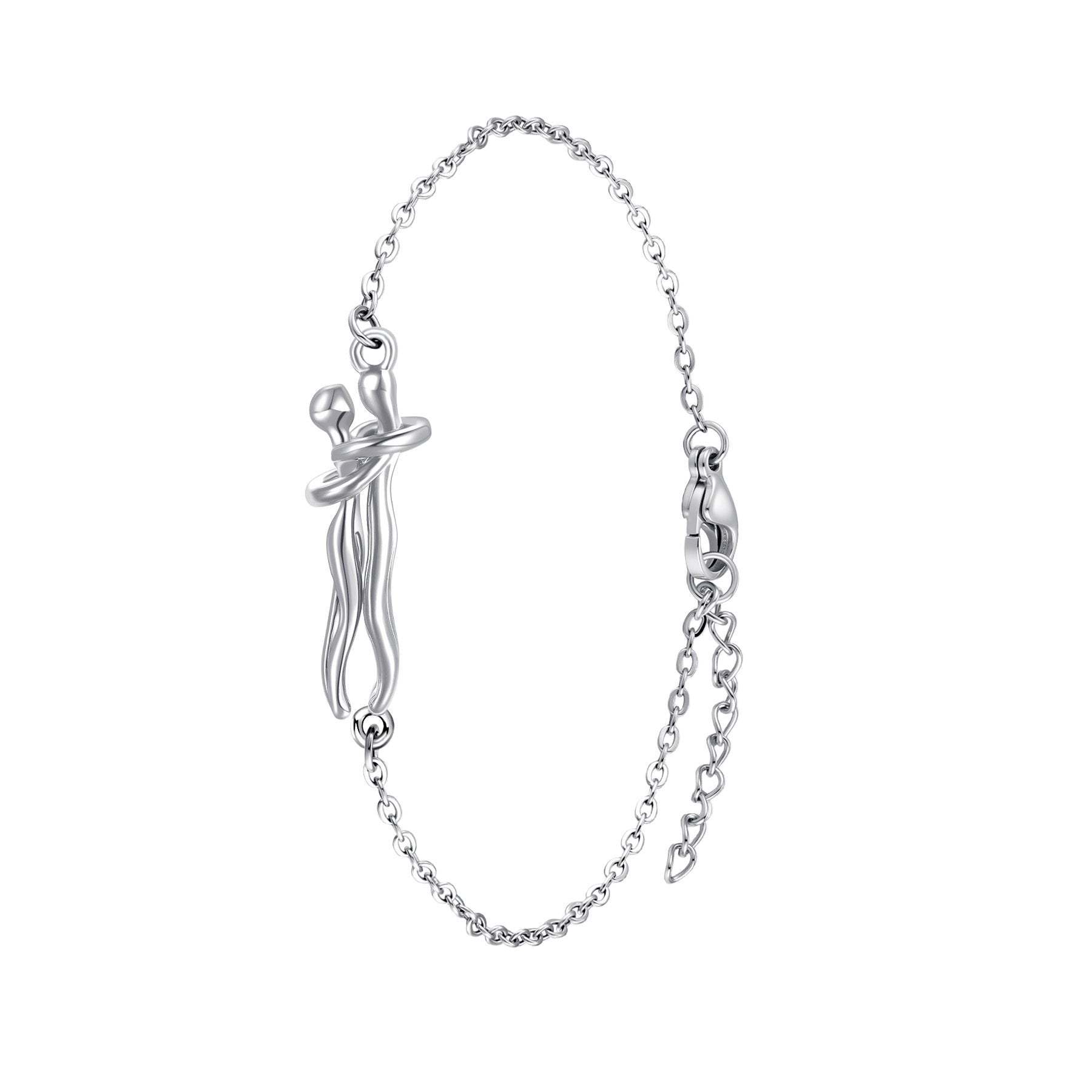 Eternal Embrace – Timeless Hug Couple Necklace and Bracelet