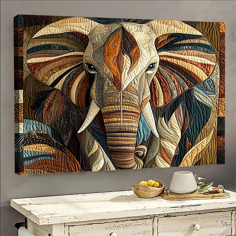 Midnight Wanderer Elephant - D383 - Gallery Wrapped Canvas Prints