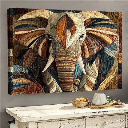 Midnight Wanderer Elephant - D383 - Gallery Wrapped Canvas Prints