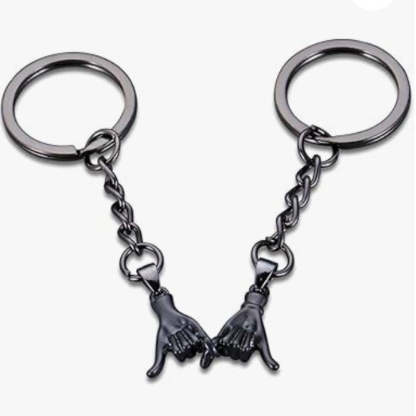 2pcs Pinky Promise Keychains - Matching Gifts for Him, Her, Best Friend or Family