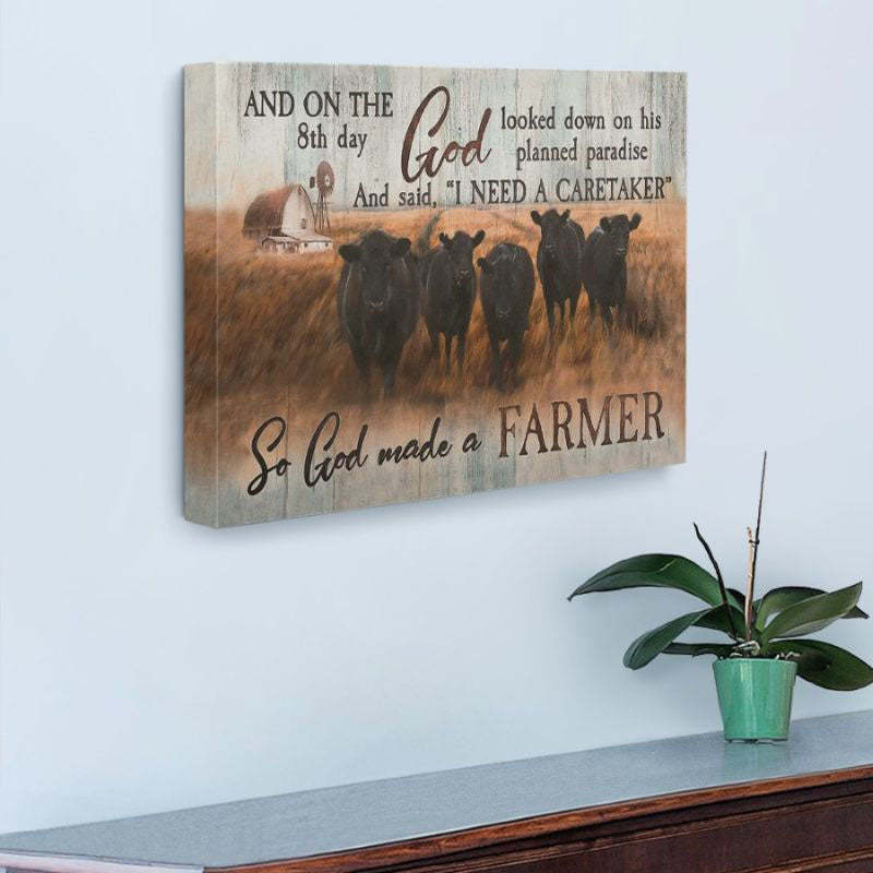 God Made a Farmer - D364 - Gallery Wrapped Canvas Prints