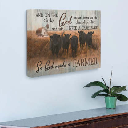 God Made a Farmer - D364 - Gallery Wrapped Canvas Prints