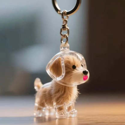 Dog Hair Collector Keychain Charm Memorial Storage Box